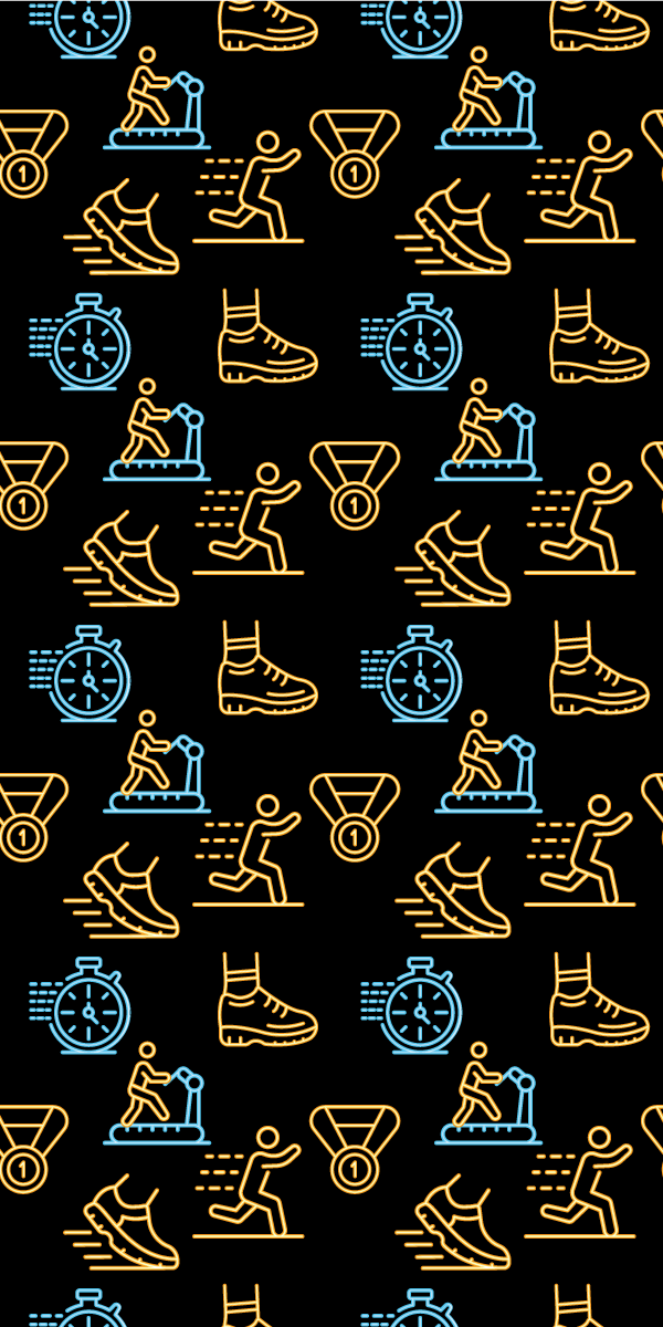 Χαλί κρεβατοκάμαρας με νεονικά εικονίδια σε μαύρο - TenStickers