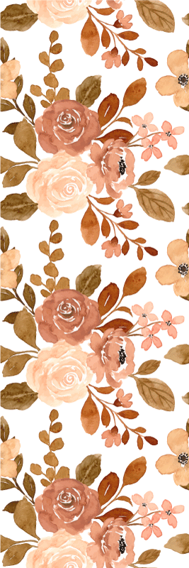 Χαλί κρεβατοκάμαρας με κομψά ροζ παστέλ λουλούδια - TenStickers