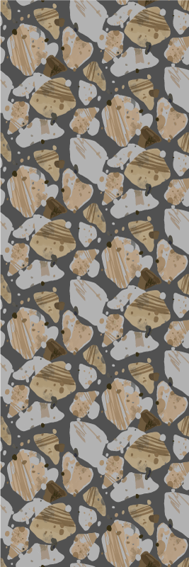 Χαλί κρεβατοκάμαρας σχέδιο τσιμεντένιου τεραζό - TenStickers