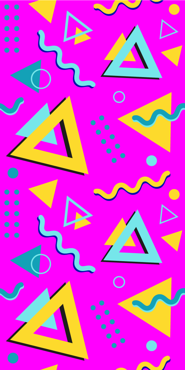 Χαλί κρεβατοκάμαρας memphis ρετρό 80 γεωμετρικά σχήματα - TenStickers