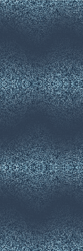 Χαλί κρεβατοκάμαρας ρετρό μπλε τετράγωνο σχέδιο - TenStickers