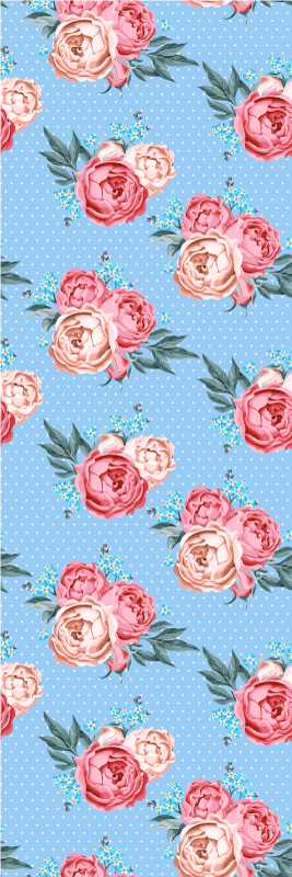 Χαλί κρεβατοκάμαρας σε στυλ shabby chic με πουά σχέδιο - TenStickers