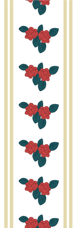 Χαλί κρεβατοκάμαρας ροζ λουλούδια shabby chic - TenStickers