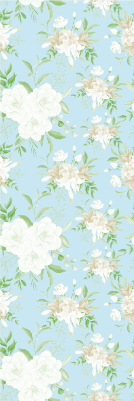 Χαλί κρεβατοκάμαρας άγρια λουλούδια grandmillenial στιλ - TenStickers