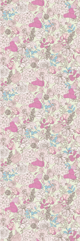 Χαλί κρεβατοκάμαρας σε λουλουδάτο στυλ Γκραντμιλλενιαλ - TenStickers