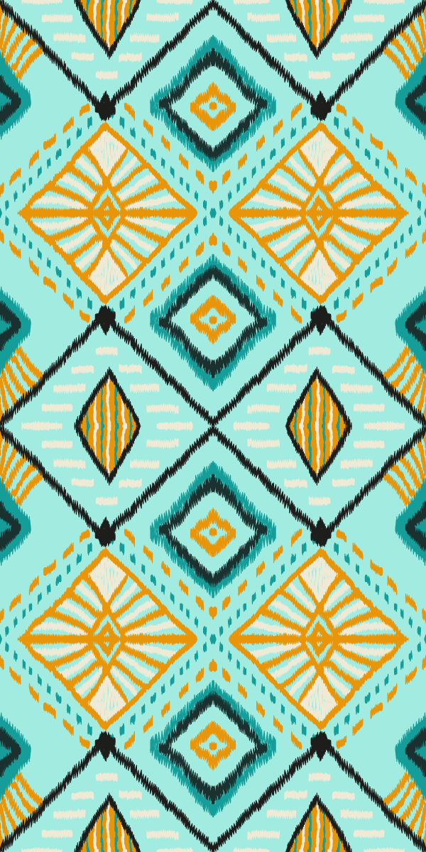 Χαλί κρεβατοκάμαρας αφρικανικού στυλ γεωμετρικού σχεδίου - TenStickers