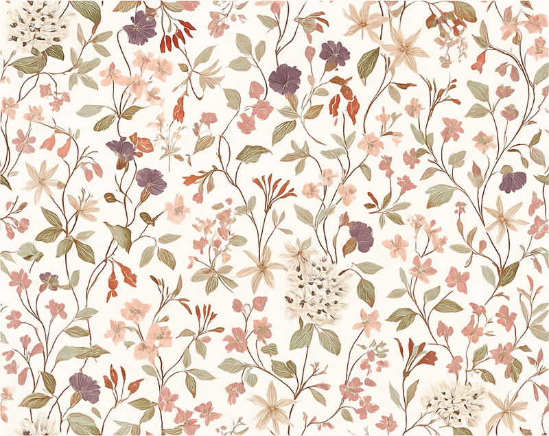 Χαλί κρεβατοκάμαρας σχέδιο ροζ λουλούδι - TenStickers