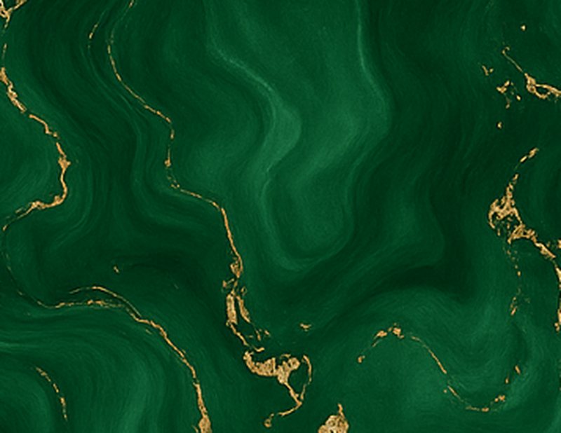 Χαλί κρεβατοκάμαρας Σμαραγδί με Χρυσό Μάρμαρο - TenStickers