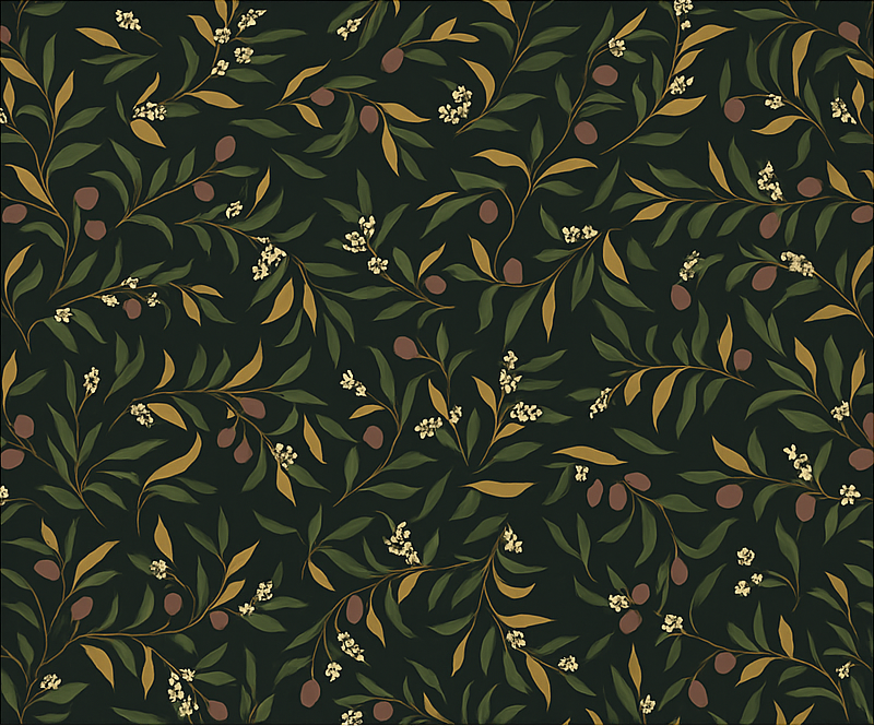 Χαλί κρεβατοκάμαρας με απλό επαναλαμβανόμενο floral σχέδιο - TenStickers