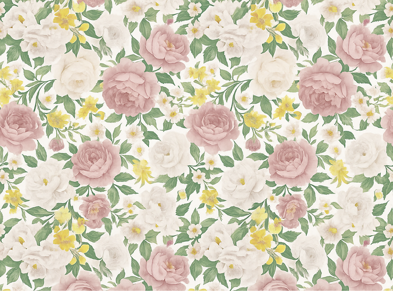 Χαλί κρεβατοκάμαρας με καπνιστό μυστήριο φυτικών μοτίβων - TenStickers