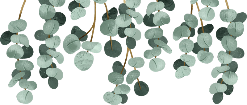 Χαλί κρεβατοκάμαρας με κρεμαστά φυτά - TenStickers