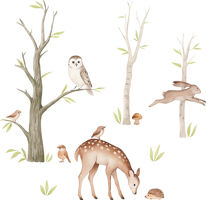 Χαλί κρεβατοκάμαρας ήρεμο δάσος φθινοπώρου - TenStickers