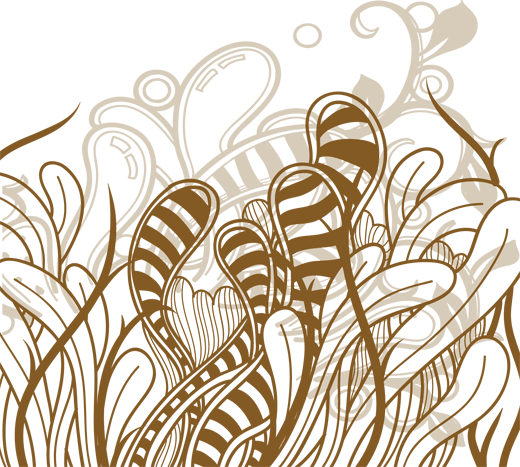 Χαλί κρεβατοκάμαρας με αφηρημένα φυτικά σχέδια - TenStickers