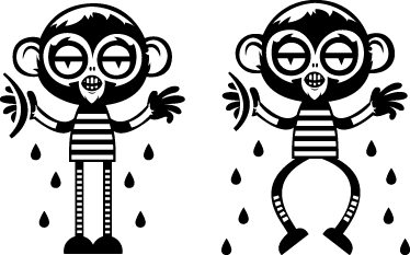 Χαλί κρεβατοκάμαρας διακοσμητικό βινύλιο ζευγάρι πιθήκων - TenStickers