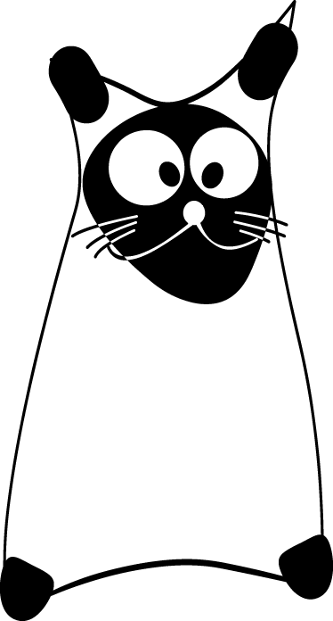 Χαλί κρεβατοκάμαρας με σχέδιο γάτας σε λευκό χρώμα - TenStickers