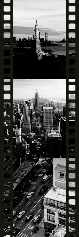 Χαλί κρεβατοκάμαρας κολλάζ φωτογραφιών nyc - TenStickers