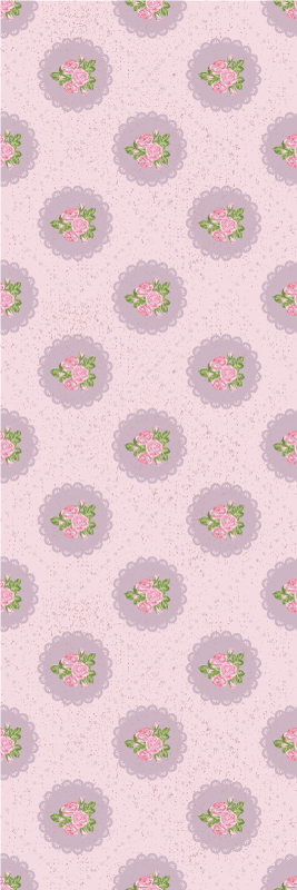 Χαλί κρεβατοκάμαρας ροζ καρό shabby chic - TenStickers