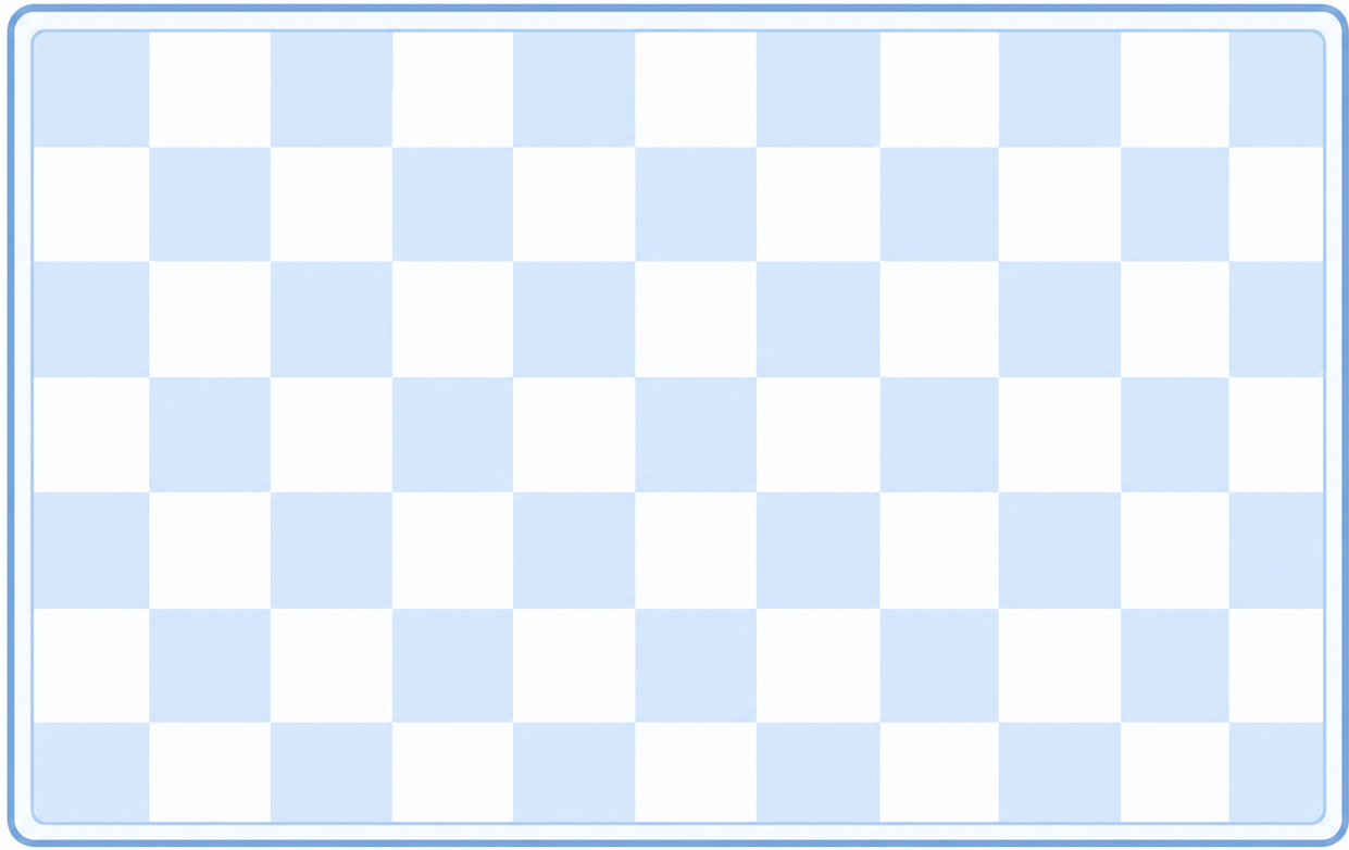Μπλε χαλί σε σχέδιο damier Été - TenStickers