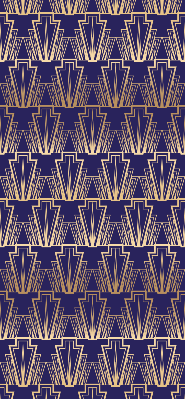 Βινταζέ χαλί από βινύλιο με σχέδιο χρυσού gradient - TenStickers