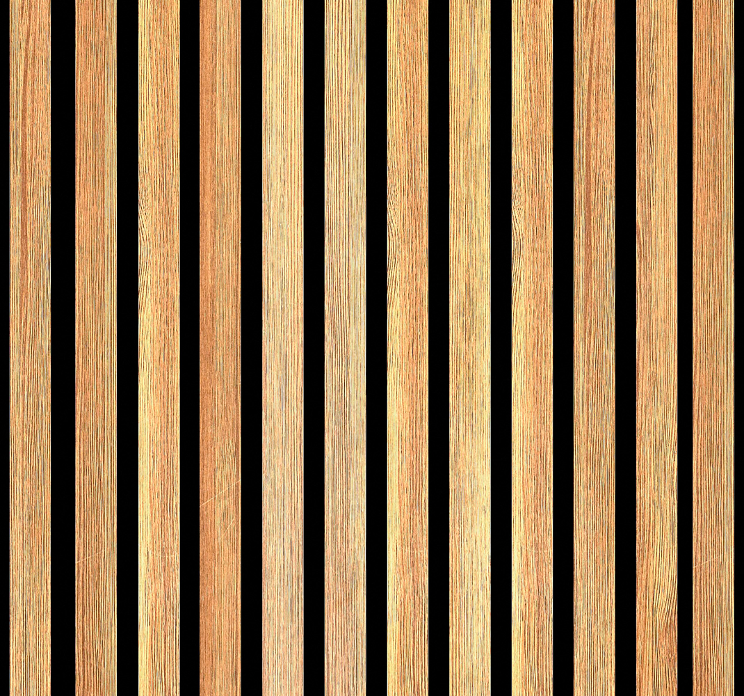 Καφέ χαλί με ξύλινες σανίδες από teak - TenStickers