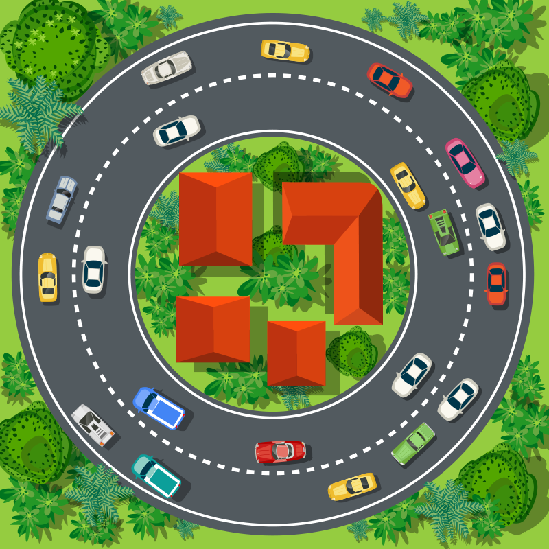 θαυμάσιο στρογγυλό αγωνιστικό κομμάτι χαλί βινυλίου παιδιών - TenStickers