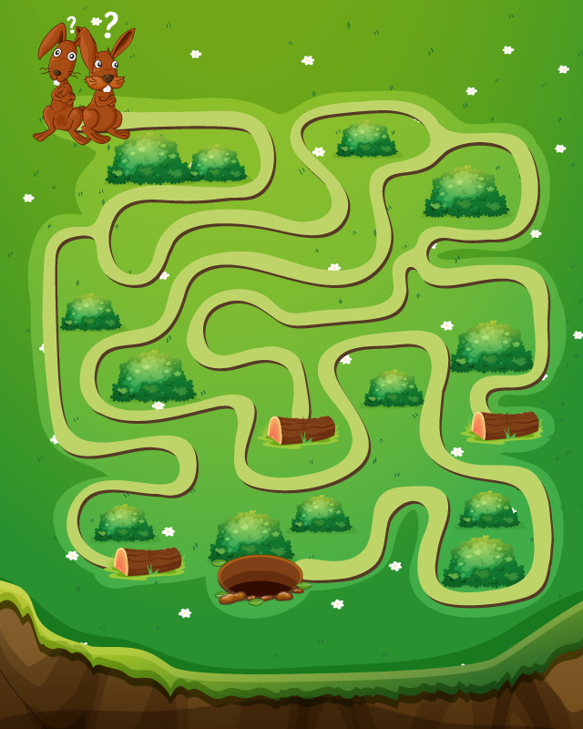 υπέροχο παιδικό λαβύρινθο κουβέρτα βινυλίου - TenStickers