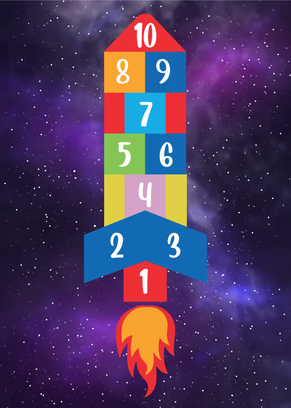 καταπληκτικό χαλί βινυλίου παιχνιδιού σε σχήμα ρόκα - TenStickers