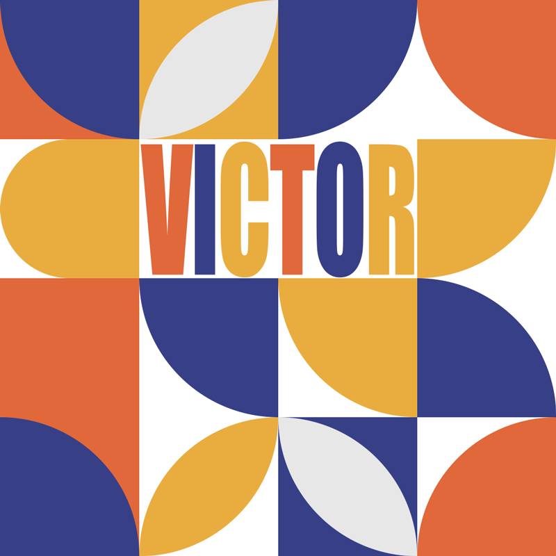 Βινυλιακό χαλί με όνομα προσαρμόσιμο γεωμετρικό - TenStickers