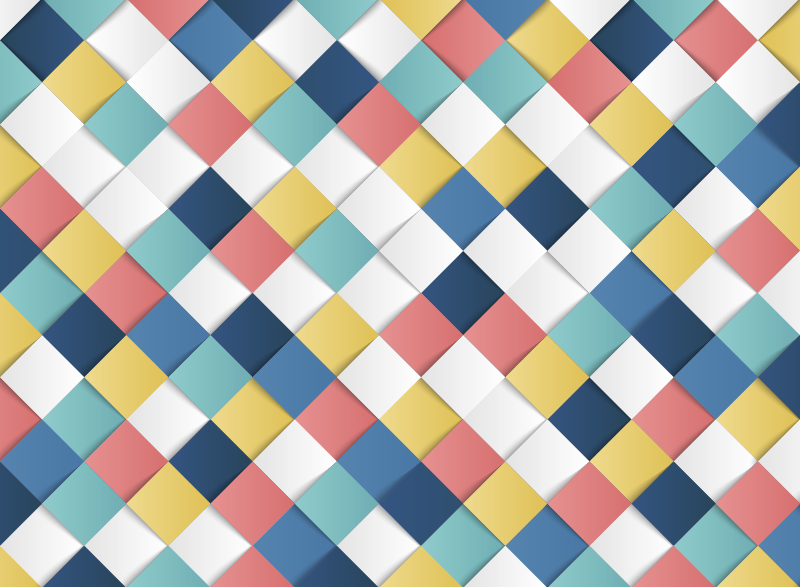 υπέροχο χαλί βινυλίου μωσαϊκών τριών τετραγώνων - TenStickers