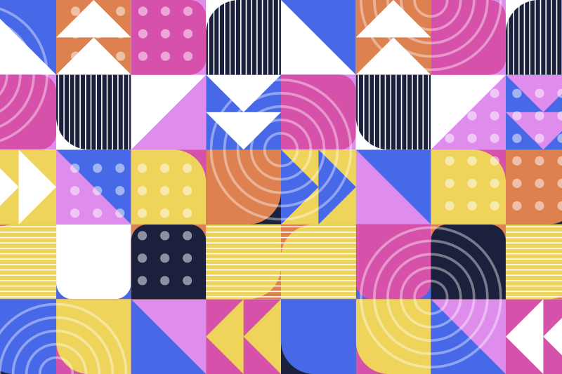 xαλί γεωμετρικού σχεδιασμού παιχνίδι με γεωμετρικά σχέδια - TenStickers