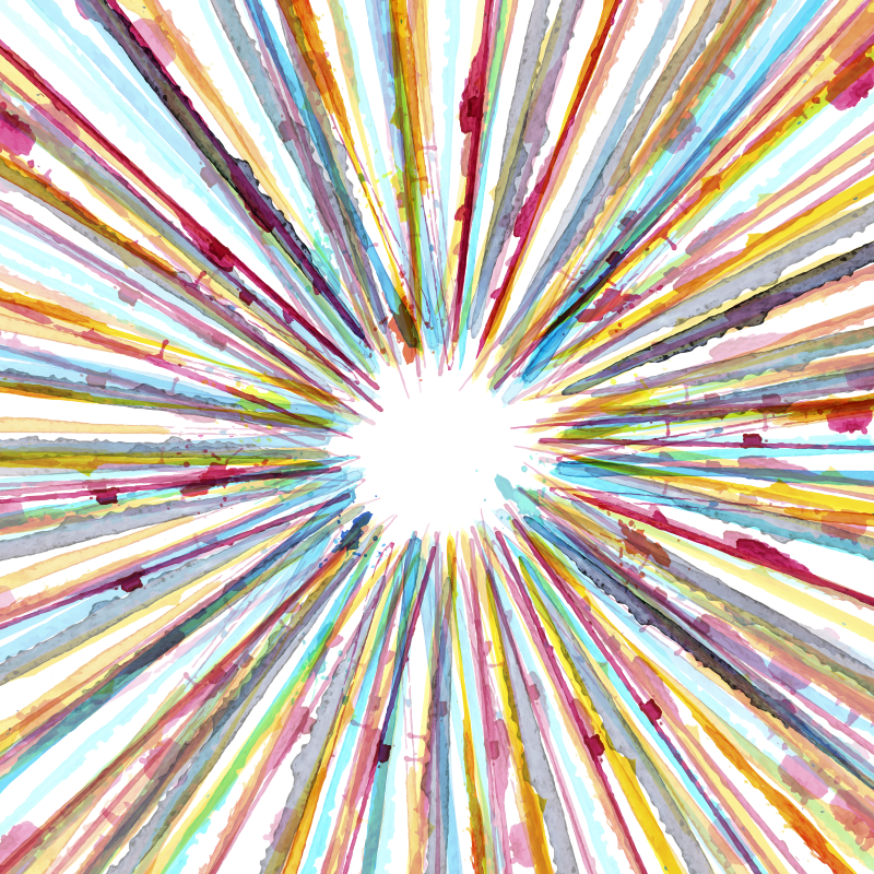 ακουαρέλα ριγέ χαλί βινυλίου - TenStickers