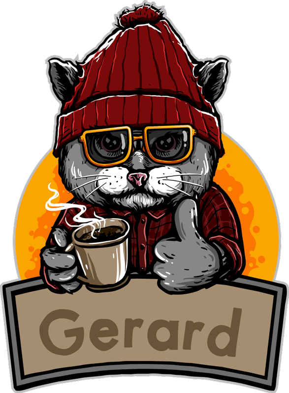 Vintage βινυλίου κουβέρτα προσωποποιημένη γάτα - TenStickers