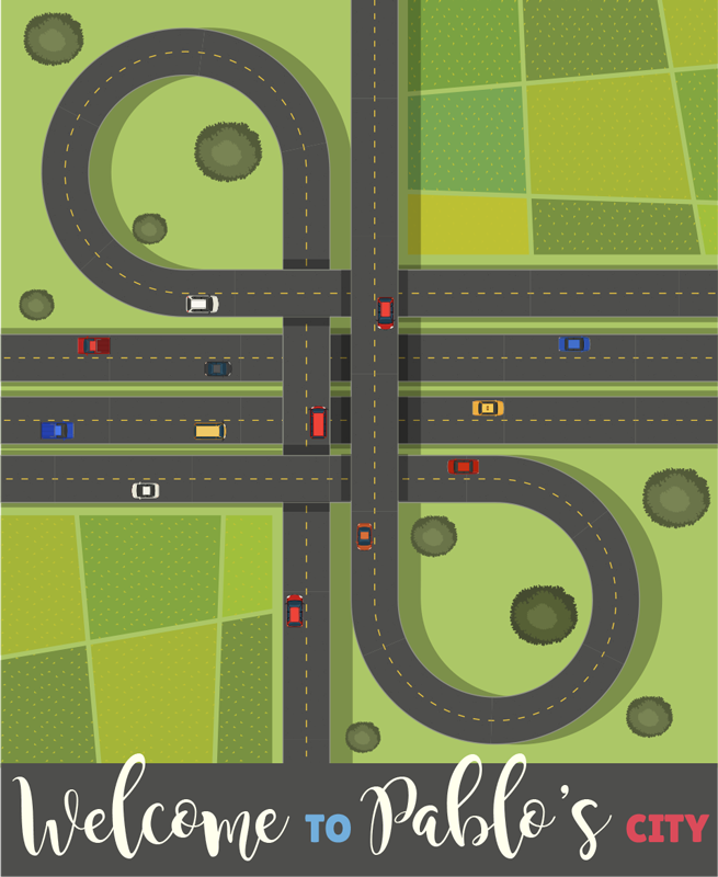 Βινυλιακό χαλί με όνομα προσαρμόσιμος χάρτης παιχνιδιού - TenStickers