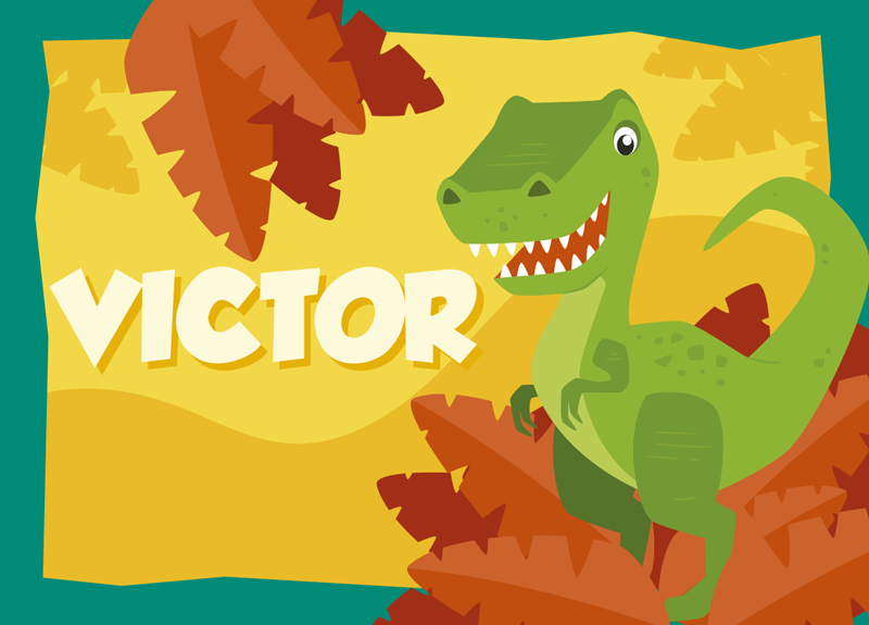 χαλί βινυλίου δεινοσαύρων με όνομα - TenStickers