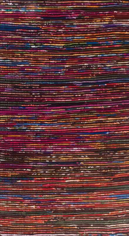 ριγέ χαλί πολύχρωμες ρίγες - TenStickers