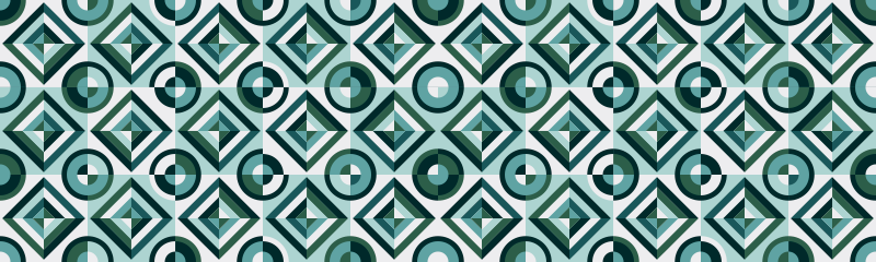 ρετρό σχήματα μωσαϊκό χαλί βινυλίου - TenStickers