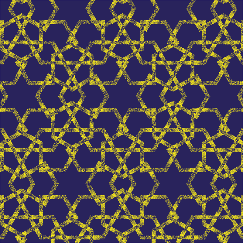 μπλε-κίτρινο αστέρι μοντέρνο χαλί βινυλίου - TenStickers