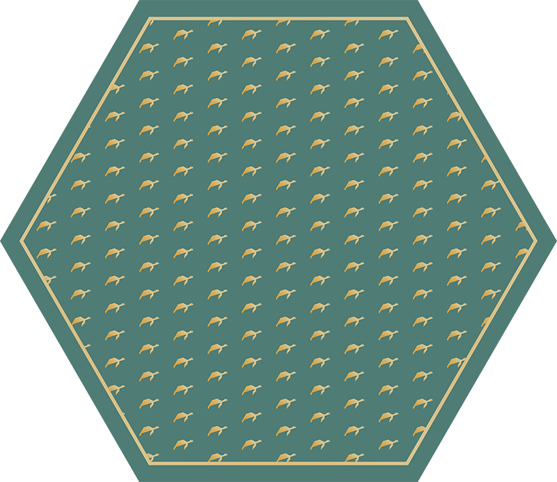 γεωμετρική χελώνα ζωικό χαλί βινυλίου - TenStickers