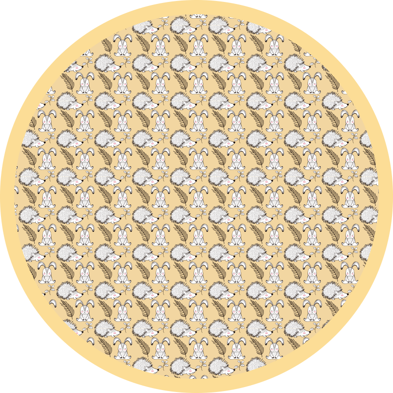 κουβέρτα από πορσελάνη και κουνέλια - TenStickers