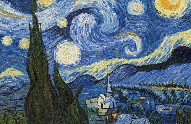 Van gogh starry night vinyl χαλί για τραπεζαρία - TenStickers