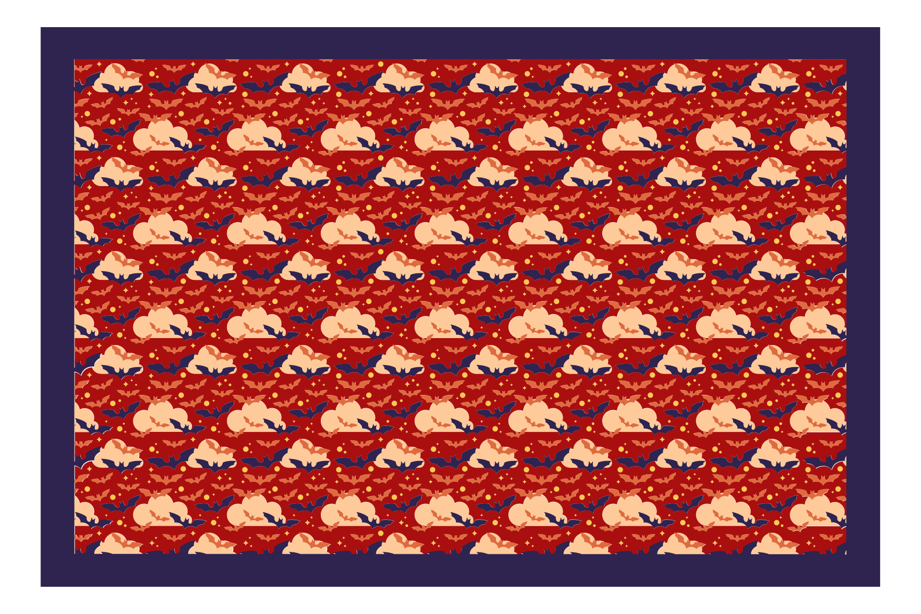 ιπτάμενο ρόπαλο με κόκκινο φόντο χαλί βινυλίου - TenStickers