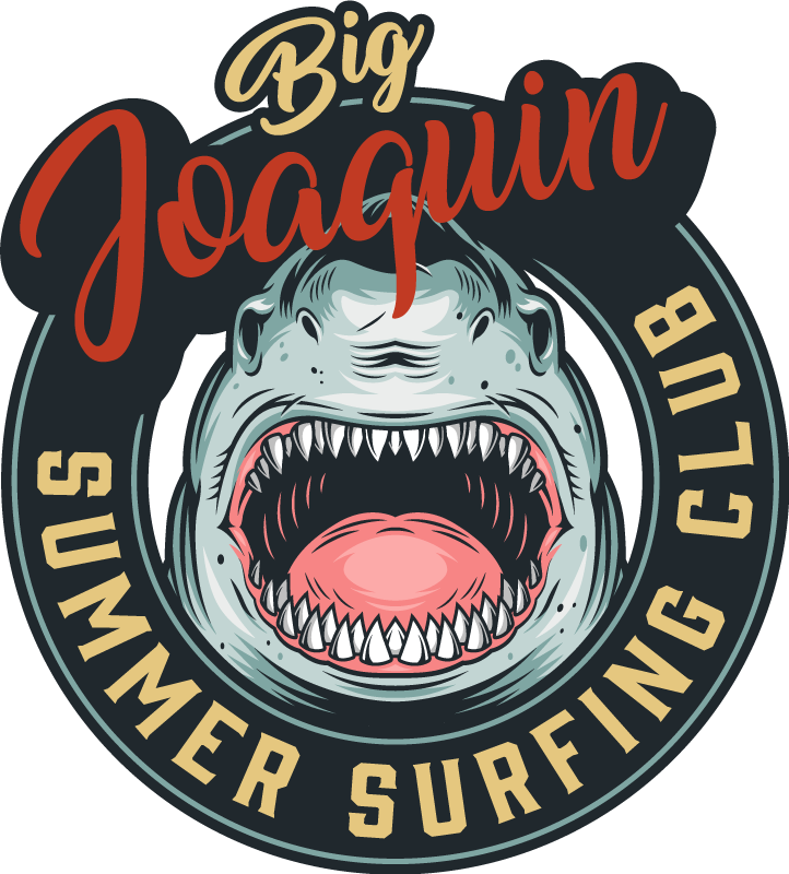 Vintage μεγάλο καρχαρία λογότυπο κουβέρτα ζώων - TenStickers