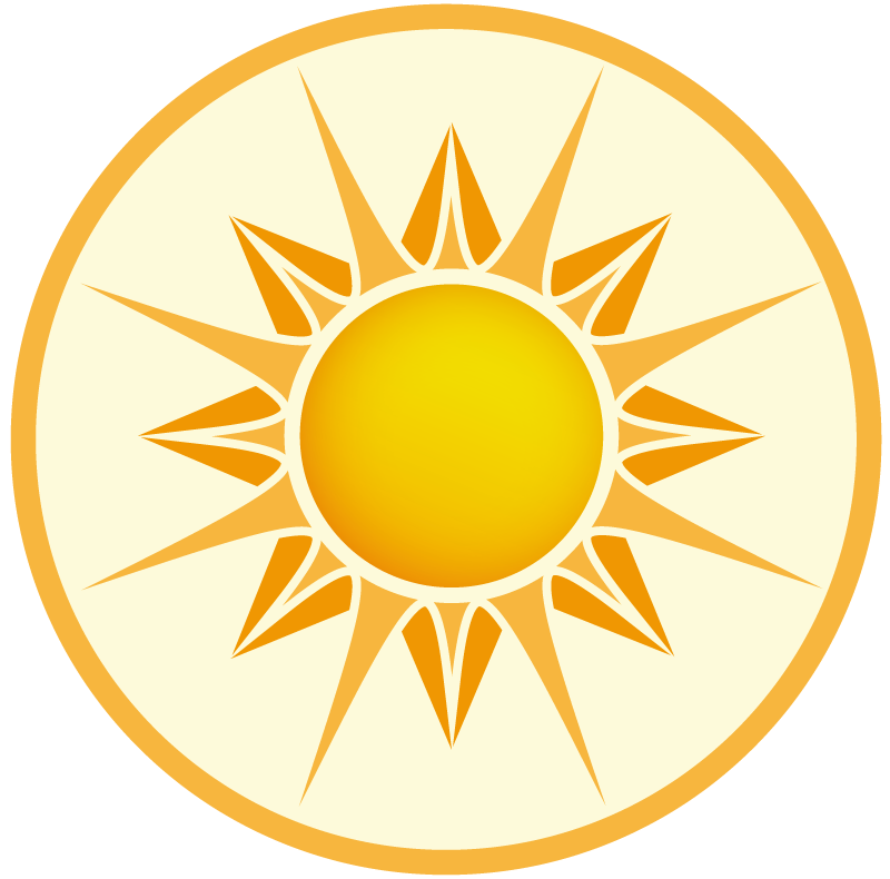 χαλί Μάνταλα κίτρινο στρογγυλό μοτίβο - TenStickers