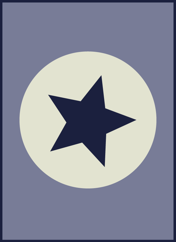 αποχρώσεις του μπλε αστεριού χαλί βινυλίου - TenStickers