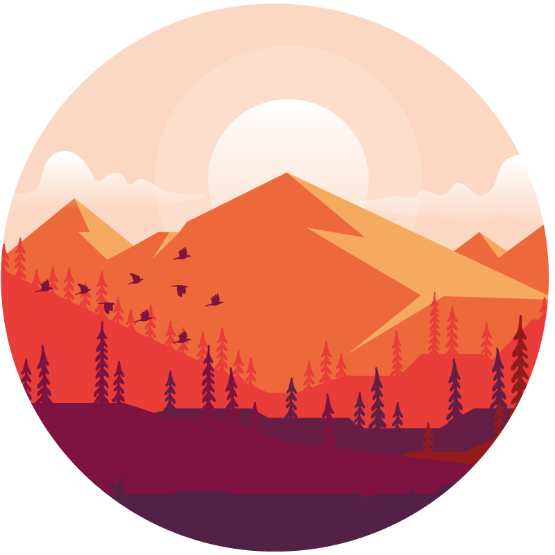 υφή χαλί ορεινό τοπίο - TenStickers