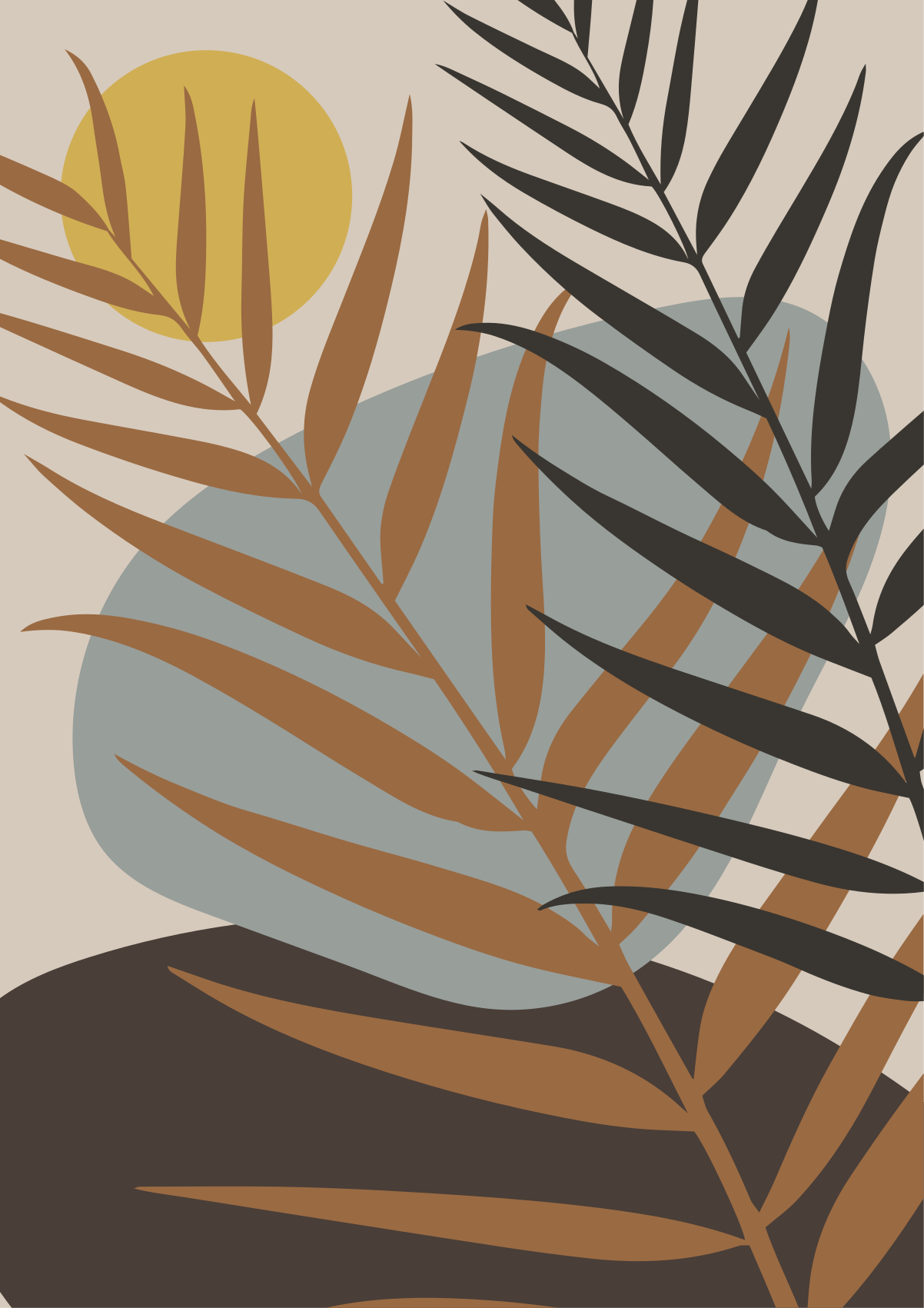 κομψό χαλί σαλόνι με τροπικά σχέδια - TenStickers