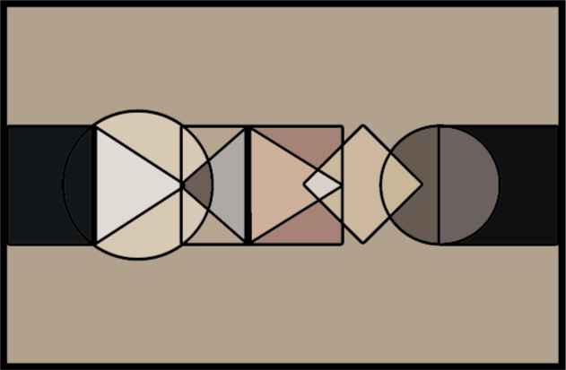 βινυλίου χαλί γεωμετρικά σχήματα κύκλους - TenStickers
