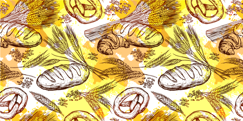 χαλί σαλόνι βινυλίου με κίτρινο σιτάρι - TenStickers