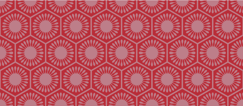 κόκκινα και ροζ πολύγωνα γεωμετρικά χαλιά - TenStickers