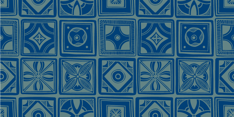 τρεις αποχρώσεις του μπλε μοντέρνου χαλιού - TenStickers